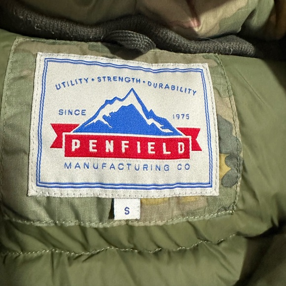 Vintage Penfield Down Puffer Jacket Camo Full Zip Size Small Womens - Picture 3 of 12